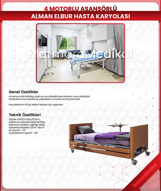 elbur hasta yatağı ahşap