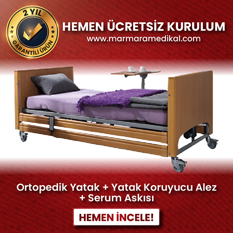 KİRALIK MARCARE SERİSİ MARMARA DÖRT MOTOR SİSTEMLİ ALMAN AHŞAP EV TİPİ HASTA KARYOLASI