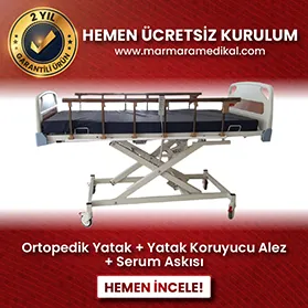 KİRALIK MARCARE SERİSİ MARMARA ÜÇ MOTOR SİSTEMLİ YENİ ASANSÖRLÜ ALÜMİNYUM HASTA KARYOLASI