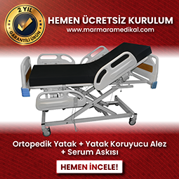 Üç Motorlu Asansörlü Full ABS Hasta Karyolası